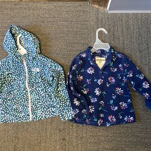 Girls 2T North Face and Oshkosh fleece